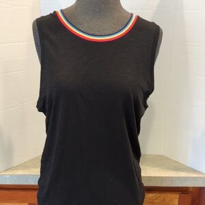 Goldie Le Winter Rainbow Tipped Tank. Size Large NEW